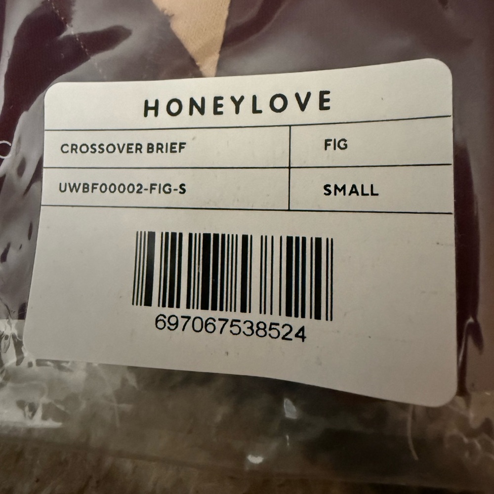 NIB Honeylove crossover brief Elegant High-Waist Burgundy/Fig Panties size small - Picture 4 of 4